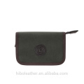 Tourbon wholesale canvas and leather streamer fly fishing wallet